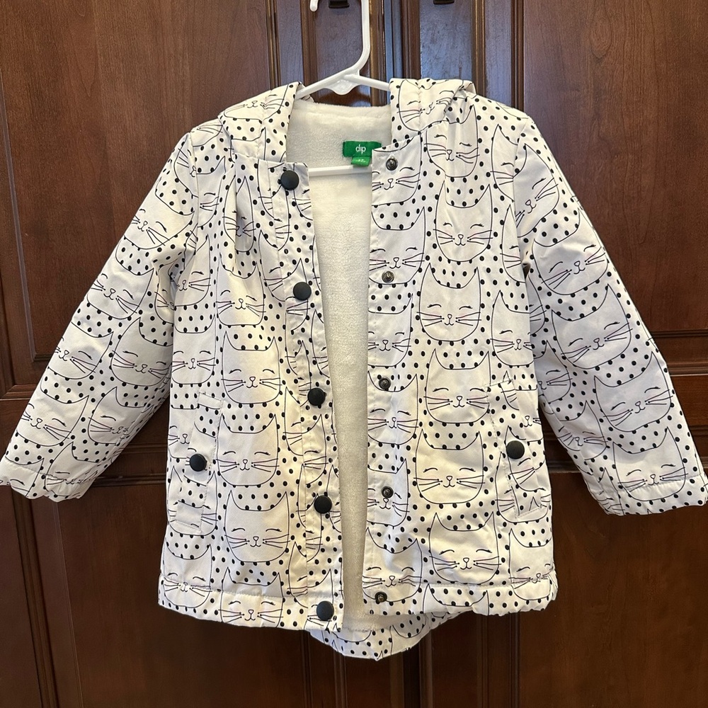Cat Print Rain Jacket